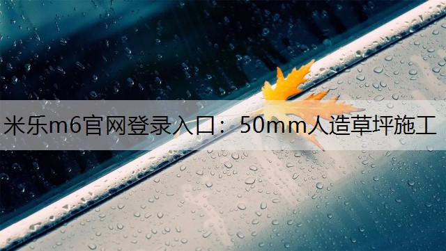 米乐m6官网登录入口：50mm人造草坪施工