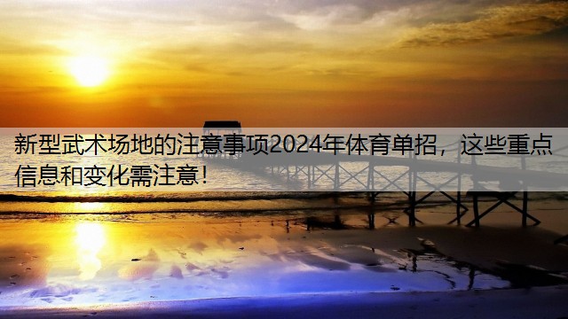 <strong>新型武术场地的注意事项2024年体育单招，这些重点信息和变化需注意！</strong>