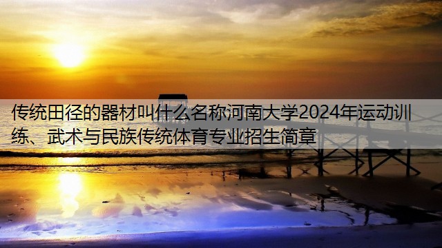 传统田径的器材叫什么名称河南大学2024年运动训练、武术与民族传统体育专业招生简章