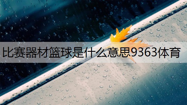 <strong>比赛器材篮球是什么意思9363体育</strong>