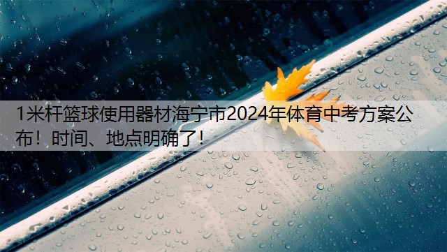 <strong>1米杆篮球使用器材海宁市2024年体育中考方案公布！时间、地点明确了！</strong>