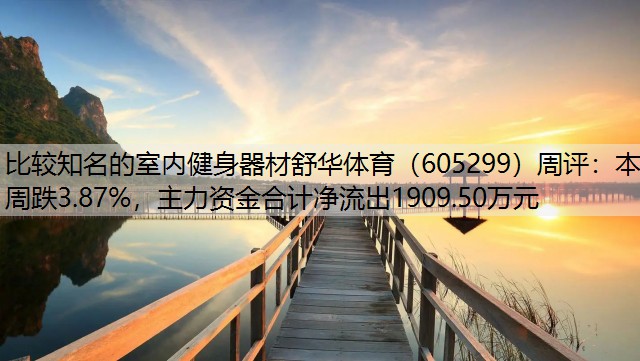 比较知名的室内健身器材舒华体育（605299）周评：本周跌3.87%，主力资金合计净流出1909.50万元